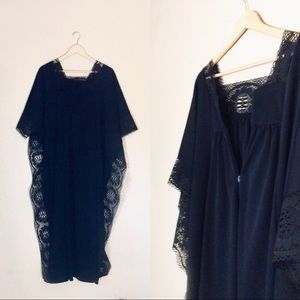 Vtg lace maxi dress caftan